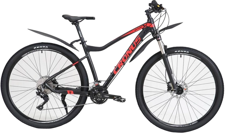 Акція на Велосипед Cronus Baturo-520 29" Рама 21" 2022 Black-red (29CRN-003445) + Велосипедні шкарпетки в подарунок від Rozetka