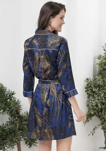 Атласний халат на гудзиках Mia-Amore 7087 48(XL) Принт - зображення 2