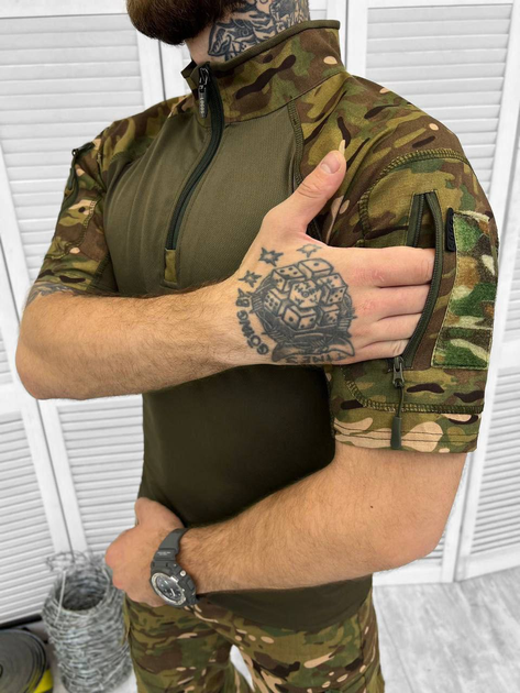 Убакс Тактична сорочка з коротким рукавом LOGOS, мультикам темний розмір 3XL - зображення 2