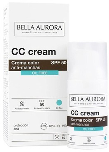 CC Krem Bella Aurora Anti-Blemish SPF 50 Oil Free 30 ml (8413400011200) - obraz 2