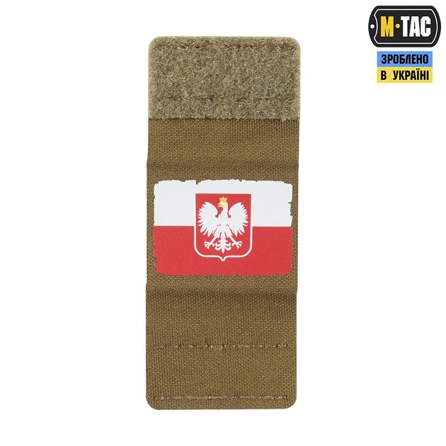 Прапор White/Red/Coyote Polska Patch MOLLE M-Tac - изображение 2