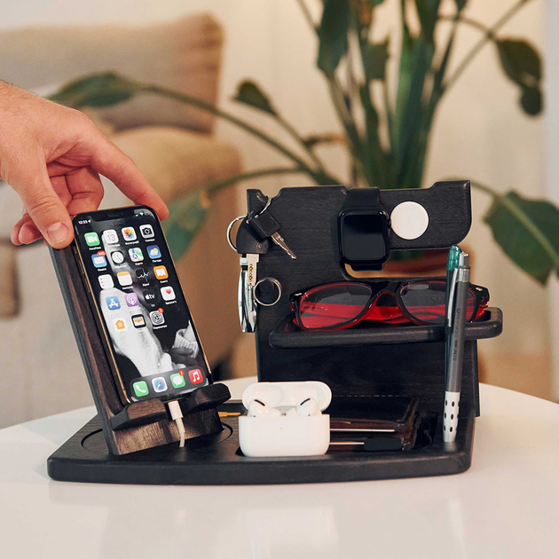 Поворотна підставка органайзер з роз'ємом під Apple Watch Teslyar ...