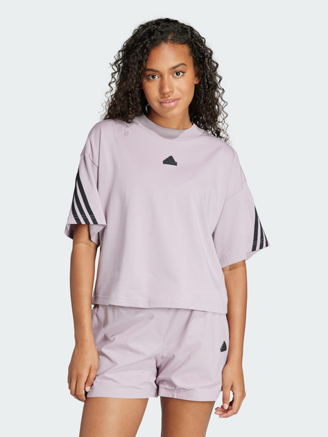 Футболка хлопковая оверсайз короткая женская Adidas W Fi 3S Tee IS3613 ...