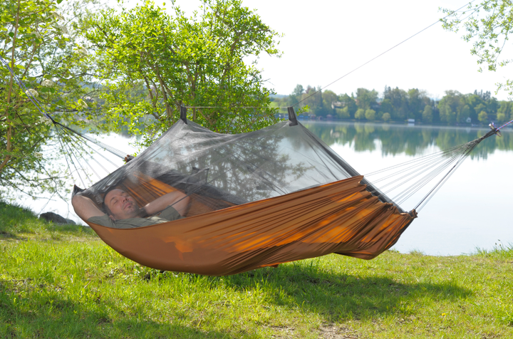 Гамак Hammock з москітною сіткою 240*150 A001 помаранчевий - Фото 3 Гамак Hammock з москітною сіткою 240*150 A001 помаранчевий - зображення 3