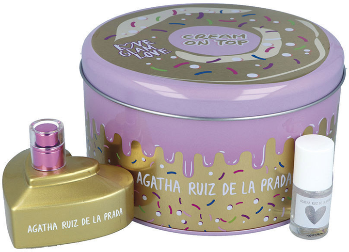 Набір для жінок Agatha Ruiz De La Prada Love Glam Love Туалетна вода 80 мл + Лак для нігтів 6 мл (8410225546627) - зображення 1