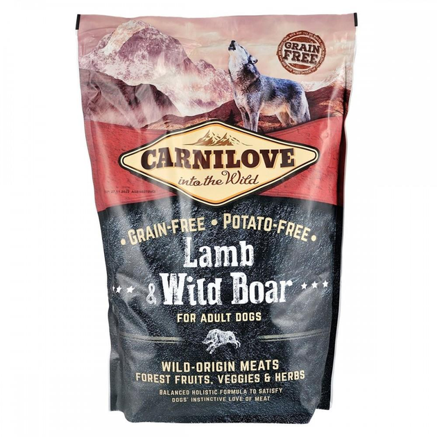 Сухий корм для дорослих собак Carnilove Lamb and Wild Boar ягня дикий ...