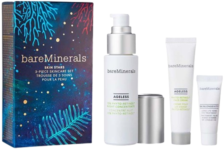 Набір для догляду за обличчям Bareminerals Skin Stars Сироватка 30 мл + Крем для шкіри навколо очей 5 мл + Крем 15 мл (194248102517) - зображення 1