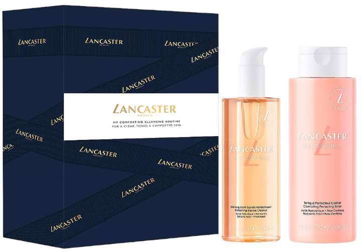 Zestaw do pielęgnacji twarzy Lancaster Skin Essentials Tonik oczyszczający 400 ml + Tonik kojący 400 ml (3616304197611) - obraz 1