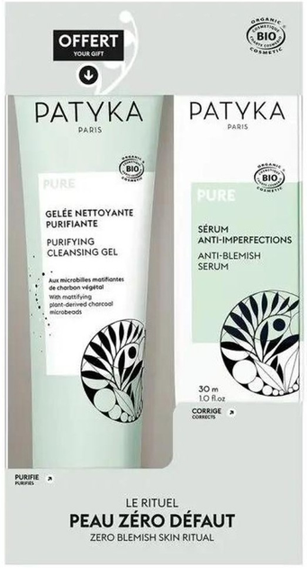 Zestaw do pielęgnacji twarzy Patyka Pure Żel oczyszczający 150 ml + Serum 30 ml (3700591969034) - obraz 1