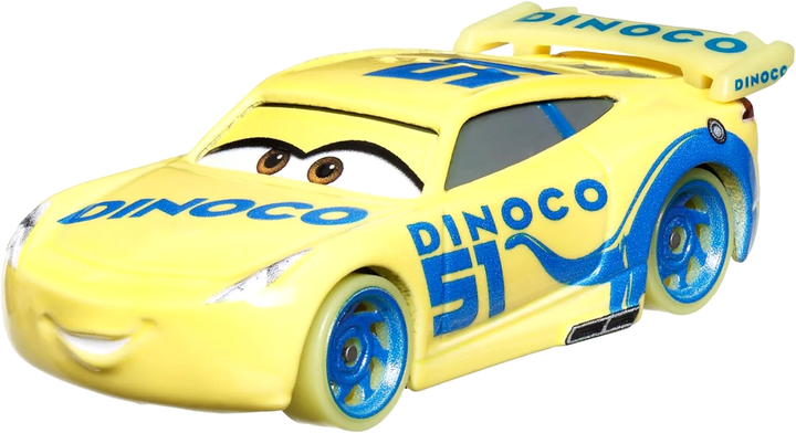 Автомобіль Mattel Cars Glow Racers Dinoco світяться в темряві (0194735158539) - зображення 2