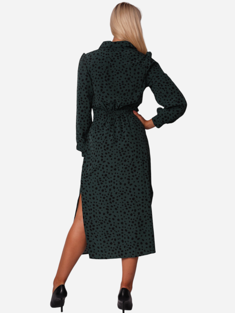 Sukienka koszulowa midi jesienna damska Ax Paris DA1686 XL Ciemnozielona (5063259025526) - obraz 2
