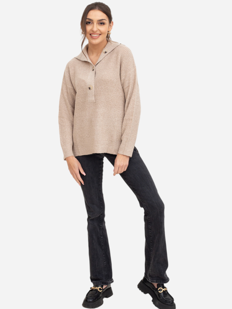 Sweter damski Ax Paris AXS0222 M-L Jasnobeżowy (5063259000141) - obraz 3