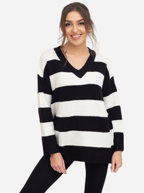 Пуловер жіночий Ax Paris AXS0212 M-L Чорний/Кремовий (5054756999472) - зображення 1