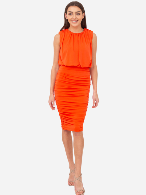 Плаття міді літнє жіноче Ax Paris DA1767 S Оранжеве (5063259056148) - зображення 1