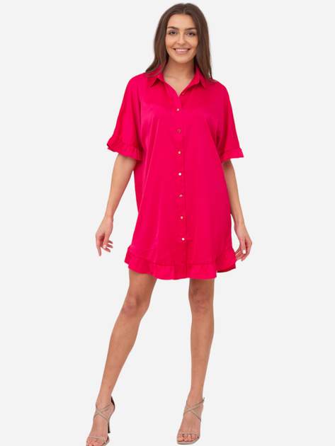 Sukienka koszulowa damska elegancka Ax Paris DA1774 S Różowa (5063259061647) - obraz 1