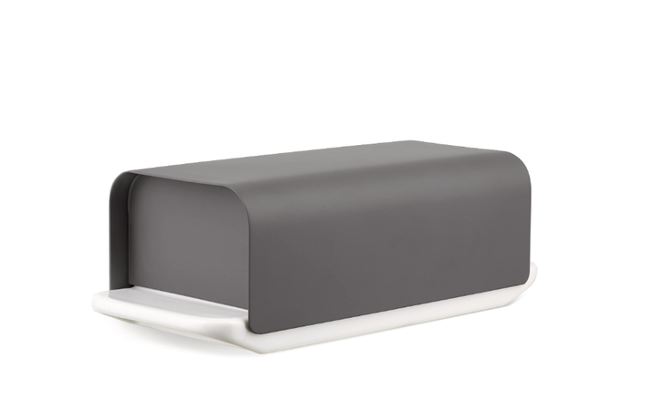 Маслянка Alessi Mattina 21х9 см темно-сіра (BG04DARKGREY) - Фото 3 Маслянка Alessi Mattina 21х9 см темно-сіра (BG04DARKGREY) - зображення 3