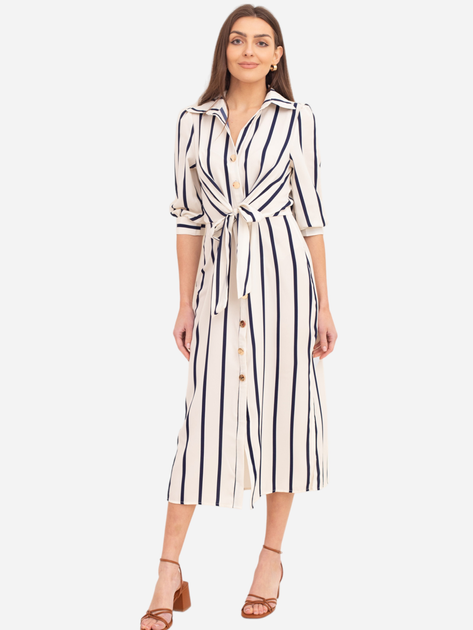 Плаття-сорочка міді літнє жіноче Ax Paris DA1794 S Біле (5063259075125) - зображення 1