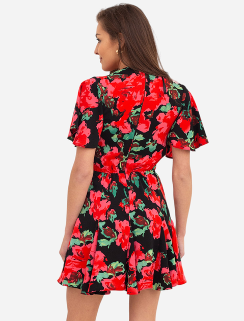 Плаття на запах коротке літнє жіноче Ax Paris DA1858 2XL Червоне (5063259098728) - зображення 2
