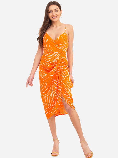 Sukienka na ramiączkach damska letnia Ax Paris DA1716 2XL Pomarańczowa (5063259043308) - obraz 1