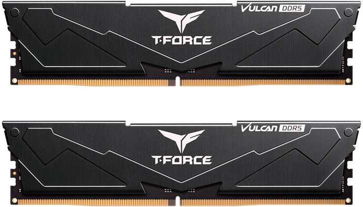 Оперативна пам'ять Team Group DDR5-6000 32768MB PC5-48000 (Kit of 2x16384) T-Force Vulcan Black (FLBD532G6000HC38ADC01) - зображення 1