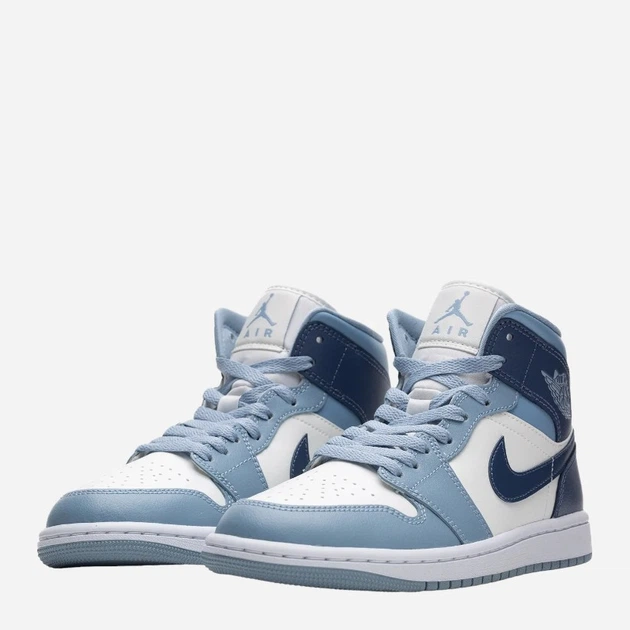 Женские кроссовки для баскетбола Jordan Air Jordan 1 Mid BQ6472-140 37.5 Белый/Светло-синий (196975668014) - изображение 2