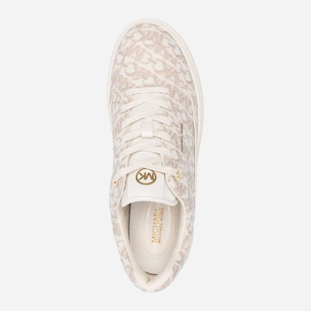 Sneakersy damskie na wysokiej platformie Michael Kors MKO43R4HYFS1B-150 42.5 Beżowe (197677111181) - obraz 4
