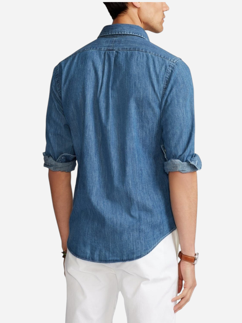 Сорочка джинсова чоловіча Polo Ralph Lauren PRL710792043001 L Синя (3615739473581) - зображення 2