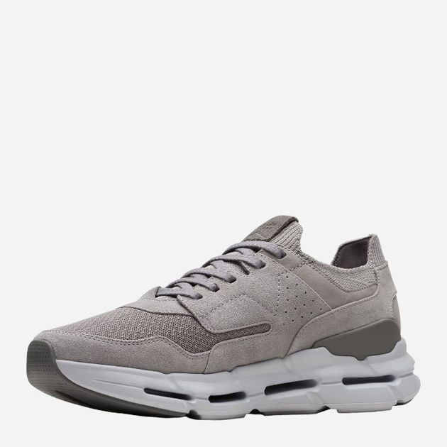 Sneakersy męskie skórzane Clarks CLA26173540 45 Szare (5063090416880) - obraz 3