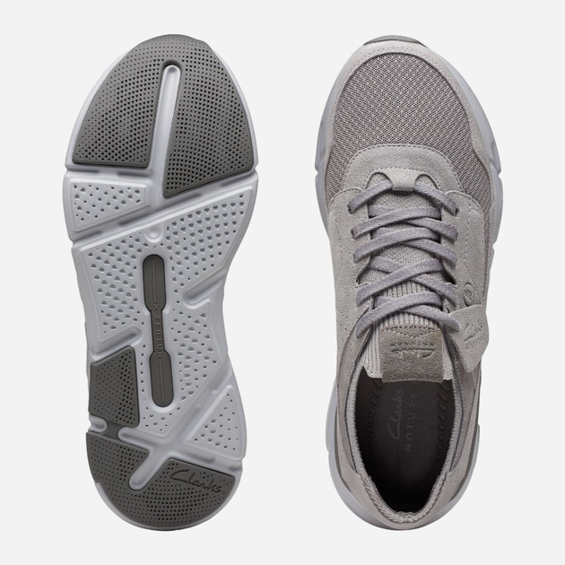 Sneakersy męskie skórzane Clarks CLA26173540 44 Szare (5063090416866) - obraz 6