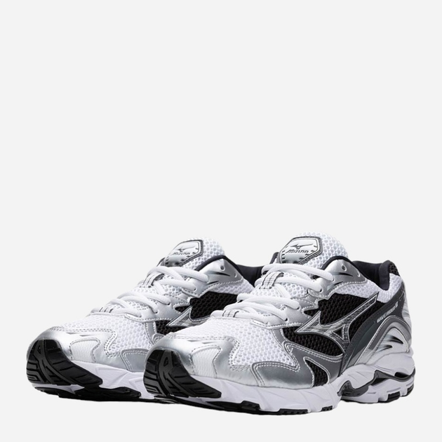 Buty do biegania męskie z amortyzacją Mizuno Wave Rider 10 D1GA210405 38.5 Biały/Srebrny (5059431091397) - obraz 2