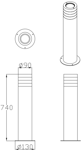 Уличный светильник Goldlux 324016 Rino E27 1x12W IP54 - изображение 5