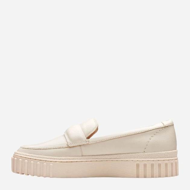 Жіночі мокасини зі шкіри Clarks CLA26176434 39.5 Бежеві (5063090850592) - зображення 3