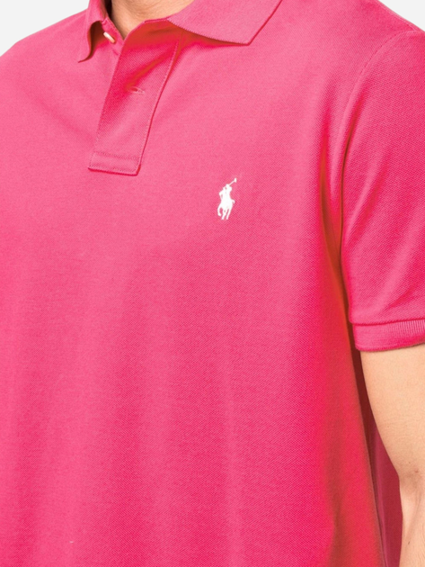 Koszulka polo męska elegancka Ralph Lauren PRL710782592007 S Różowa (3615738823769) - obraz 3