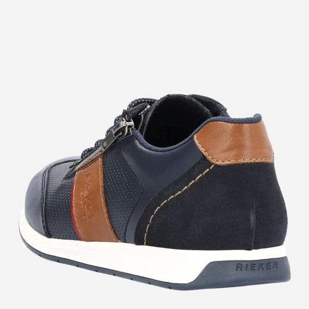 Półbuty męskie skórzane RIEKER RIE11927-14 41 Ciemnogranatowe (4060596752963) - obraz 3
