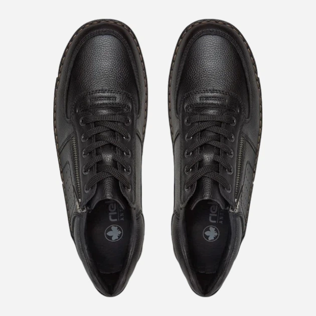 Półbuty męskie RIEKER RIE05228-00 43 Czarne (4061811848508) - obraz 5