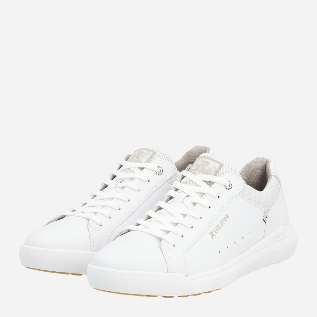 Sneakersy męskie do kostki RIEKER REVU1100-80 44 Białe (4061811780143) - obraz 3
