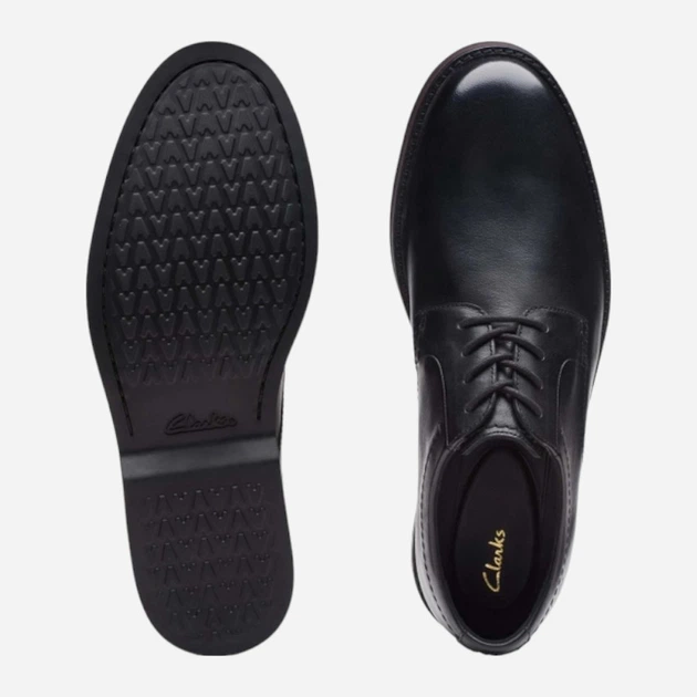 Buty derby męskie Clarks CLA26173608 45 Czarne (5063090257117) - obraz 6