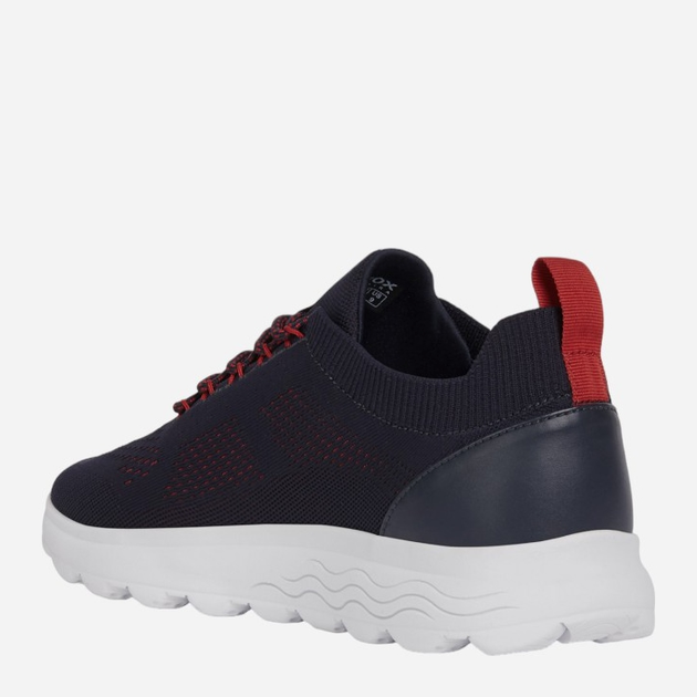 Sneakersy męskie Geox GEOU15BYA0006KC4064 41 Czarny/Czerwony (8050036090553) - obraz 4