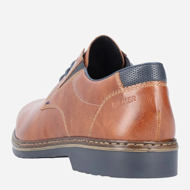 Buty derby męskie RIEKER RIE16505-24 45 Brązowe (4060596749406) - obraz 4