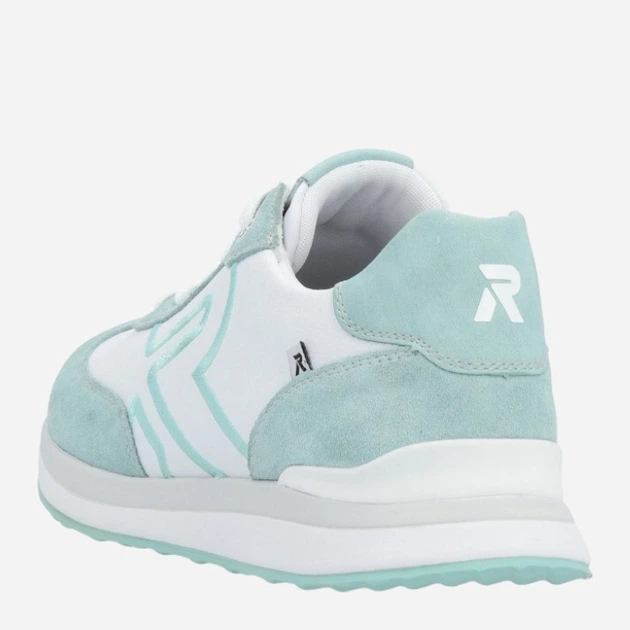 Buty sportowe damskie RIEKER REV42509-81 39 Biały/Turkusowy (4061811750092) - obraz 4