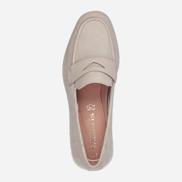 Loafersy damskie skórzane Tamaris WOR24720-42-353 39 Beżowe (4064195254316) - obraz 4