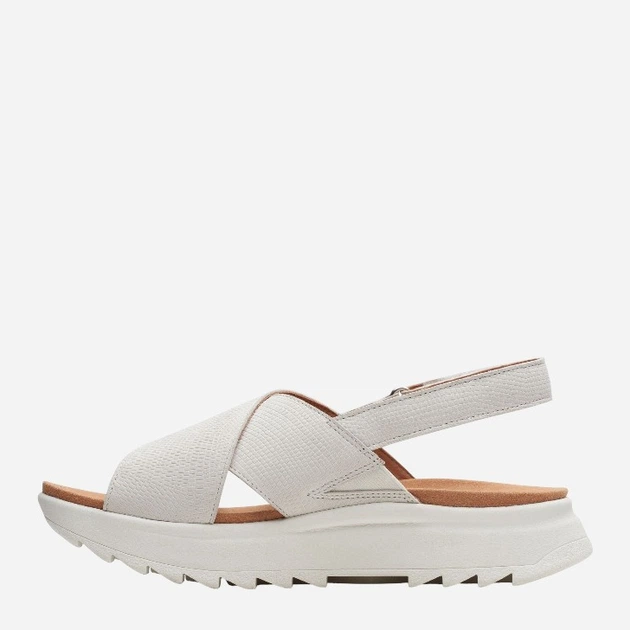 Sandały damskie skórzane Clarks CLA26171949 39 Białe (5051041970703) - obraz 4