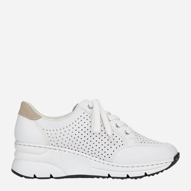 Sneakersy damskie na koturnie RIEKER RIEN6304-80_CO 37 Białe (4060596992413) - obraz 3
