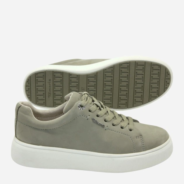 Sneakersy damskie skórzane Tamaris WOR23736-42-771 37 Oliwkowe (4064195095681) - obraz 5