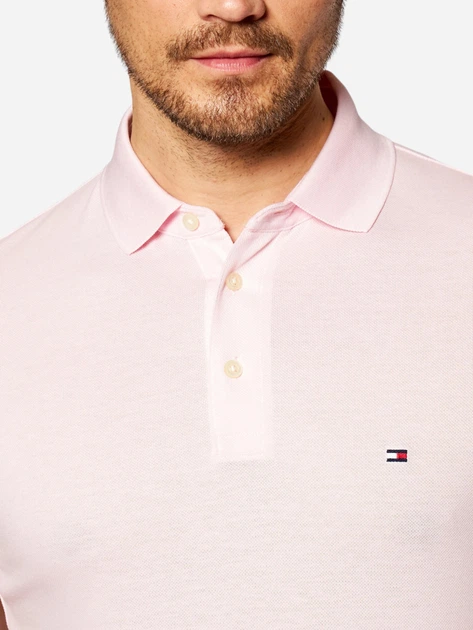 Koszulka polo męska elegancka Tommy Hilfiger THMW0MW17771TOG XL Jasnoróżowa (8720113842121) - obraz 4