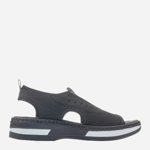 Sandały damskie plaskie RIEKER RIEV59B5-00_CO 38 Czarne (4059954659204) - obraz 3