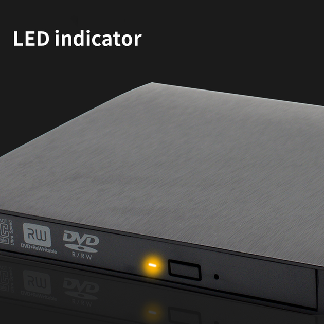 Внешний портативный привод Maiwo записывающий DVD±R/RW, CD-RW USB 3.0 (K525) - изображение 8