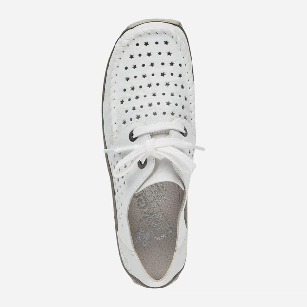 Mokasyny damskie RIEKER RIEL1716-80_CO 41 Białe (4060596004383) - obraz 5