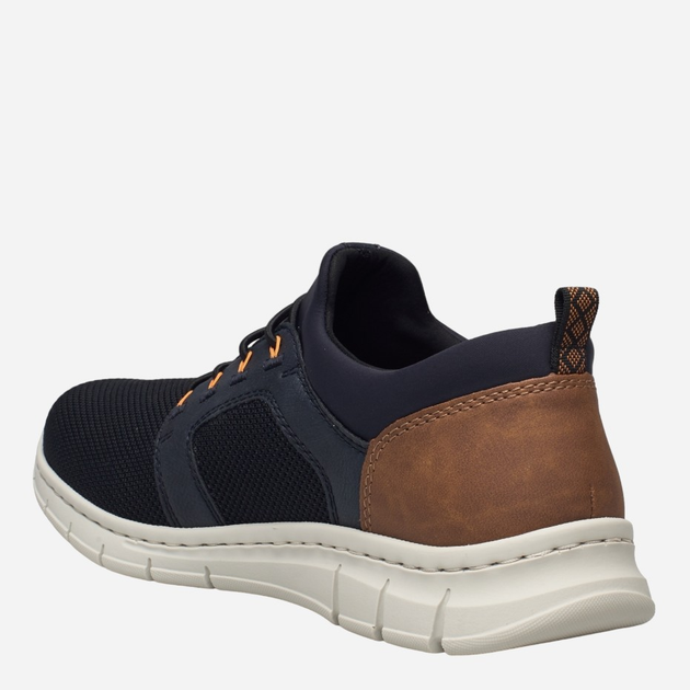 Sneakersy męskie do kostki RIEKER RIEB7796-14_CO 43 Ciemnogranatowe (4060596341495) - obraz 3