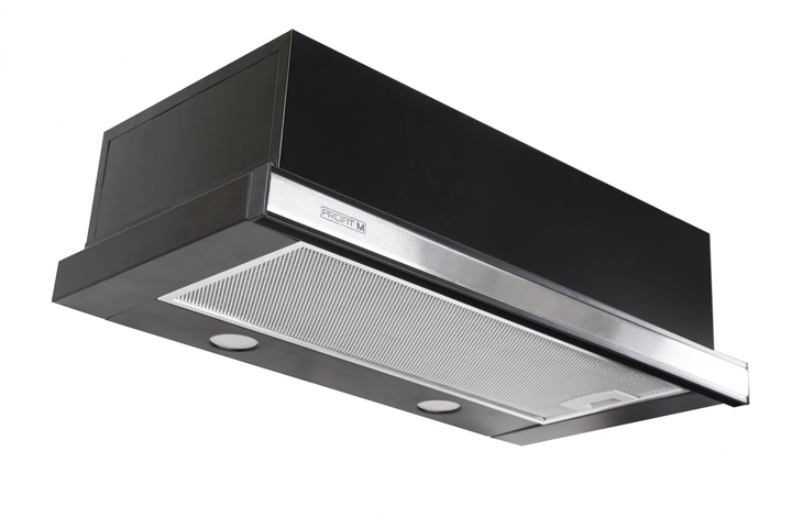 Вытяжка кухонная ProfitM Телескоп №1 50см 840м3 Чёрная LED вставка нержавейка - изображение 2